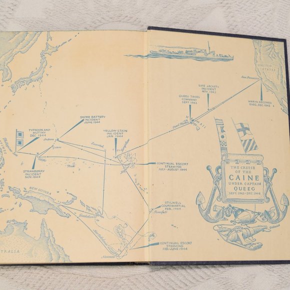 The Cane Mutiny Herman Wouk World War II Novel Hardcover Book Very Good 1951 - Picture 14 of 14